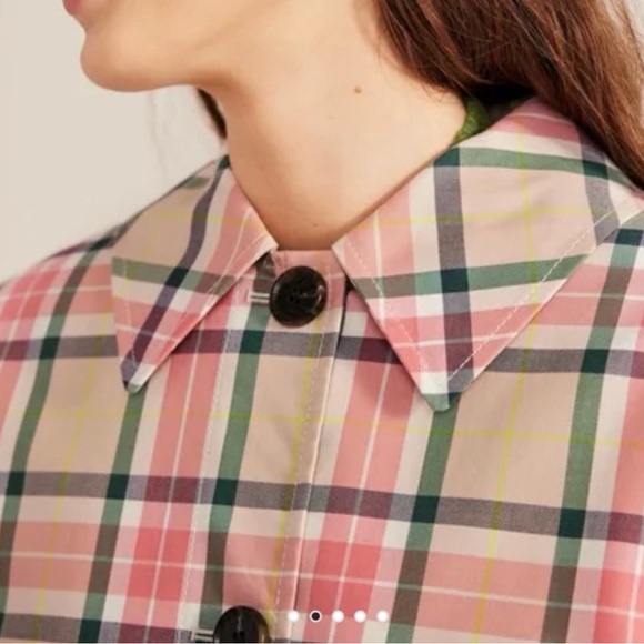 Boden Spring Plaid Trench coat - Picture 4 of 11